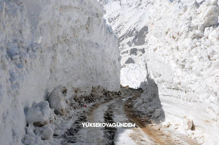 Yüksekova’da 8 metrelik kar tünelleri 9