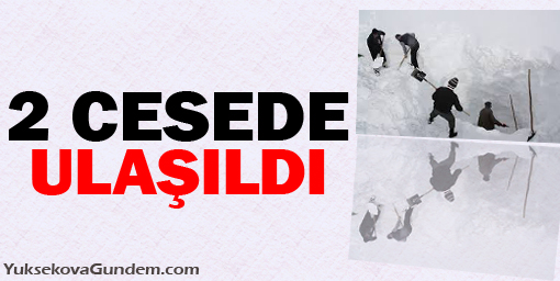 4 Çığ altında bulunan 4 kişiden 2'sinin cesedine ulaşıldı