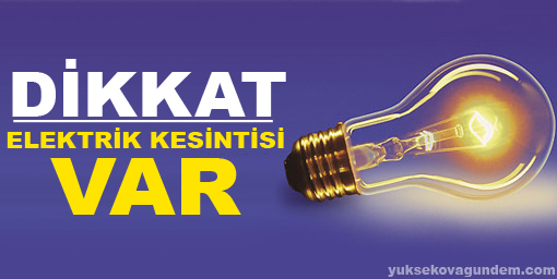 Elektrik kesintisi uyarısı