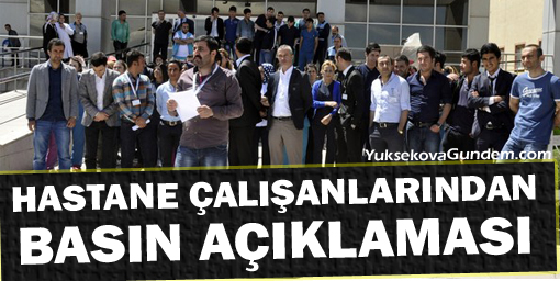 Hastane Çalışanlarından Basın Açıklaması