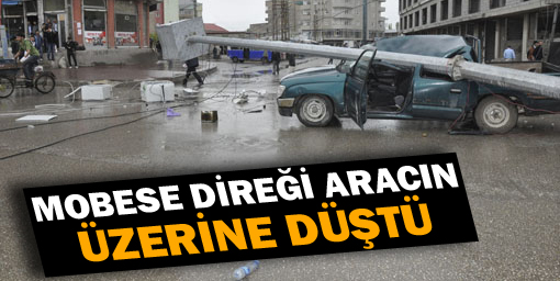 Yüksekova'da Mobesse Direği Düştü:1 Yaralı