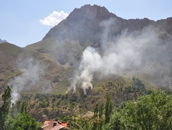 Meyvelik alanda korkutan yangın