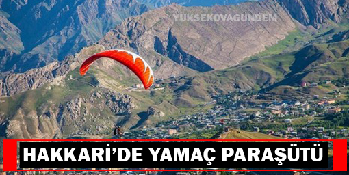 Hakkari'de yamaç paraşütü