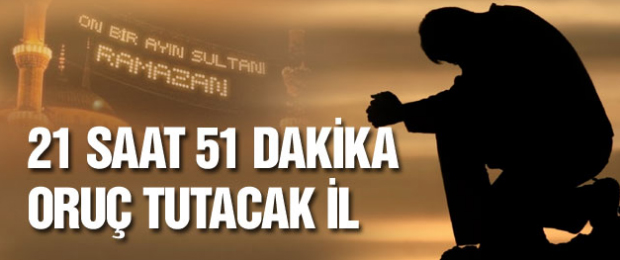 Bu kent 21 saat 51 dakika oruç tutacak