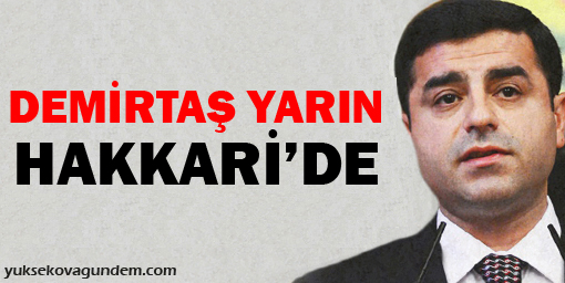 Demirtaş yarın Hakkari'de