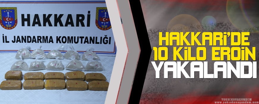 Hakkari'de 10 Kilo Eroin Ele Geçirildi