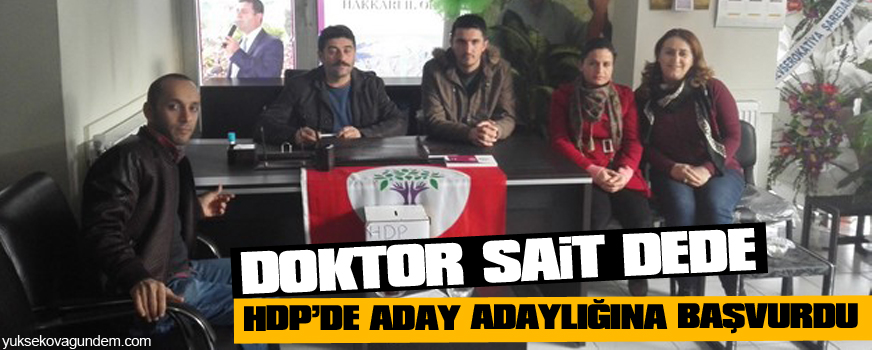 Dr. Sait dede HDPde aday adaylığına başvurdu