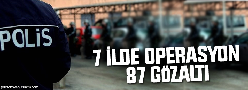 7 ilde 87 gözaltı