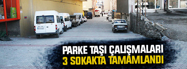 Parke taşı çalışmaları üç sokakta tamamlandı