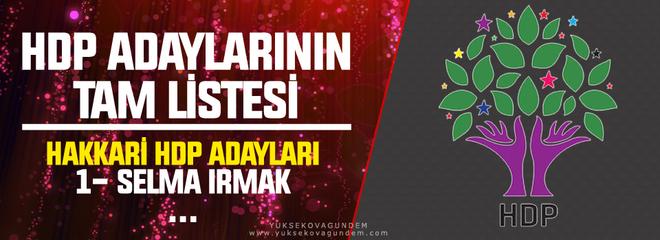 HDP Adaylarının Tam listesi