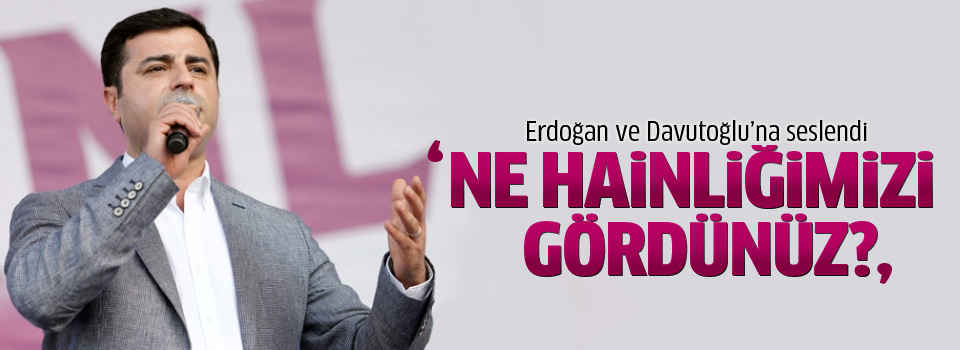 Selahattin Demirtaş: Hangi hainliğimizi gördünüz?