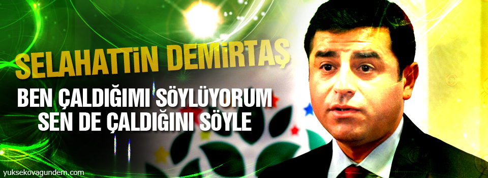 Demirtaş: Ben çaldığımı söylüyorum sen de çaldığını söyle