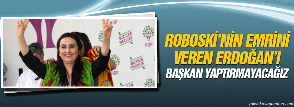 “Roboski’nin emrini veren Erdoğan’ı başkan yaptırmayacağız”