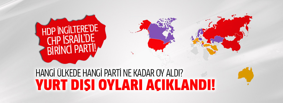 HDP yurtdışın'da birinci sırada, İşte yurtdışı oy oranları!