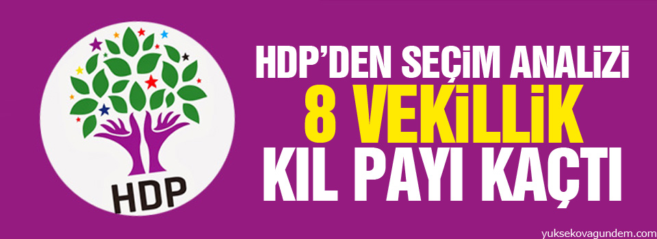 HDP'den seçim analizi: 8 vekillik kıl payı kaçtı