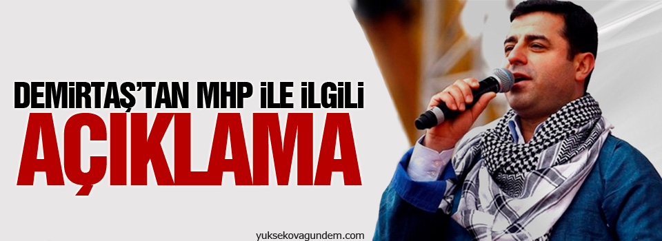 Demirtaş'tan MHP ile ilgili açıklama