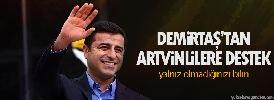 Demirtaş'tan Artvinlilere destek, yalnız olmadığınızı bilin