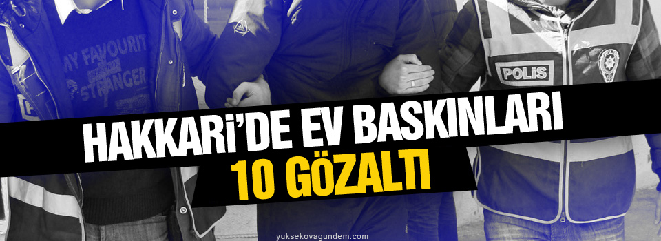 Hakkari'de 10 gözaltı