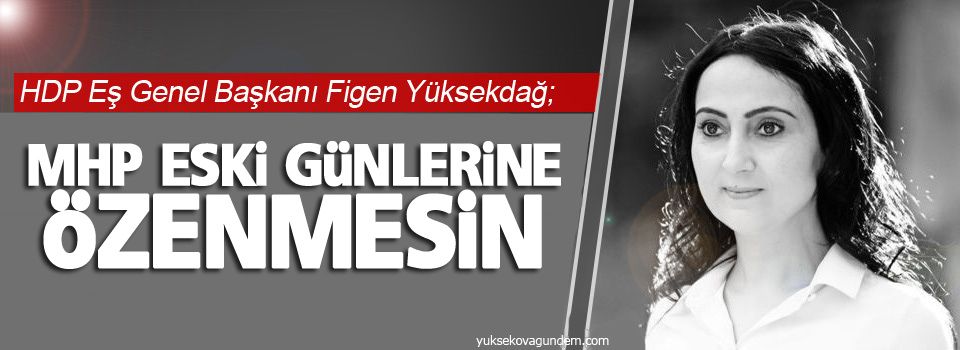 Yüksekdağ: MHP eski günlerine özenmesin