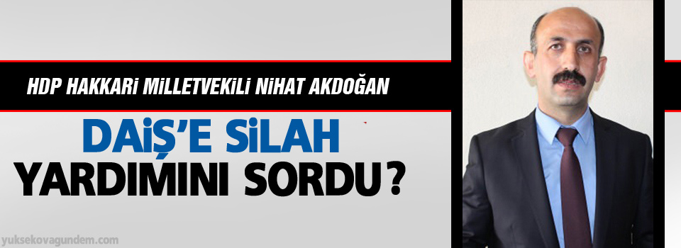 HDP'li Akdoğan, DAİŞ'E silah yardımını sordu