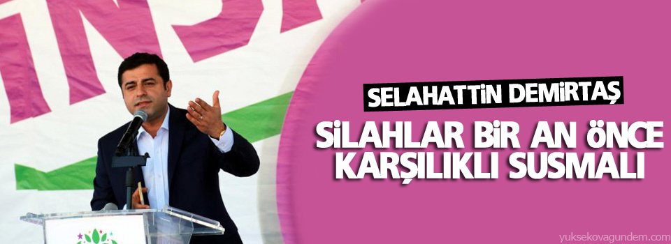 Demirtaş: Silahlar bir an önce karşılıklı susmalı