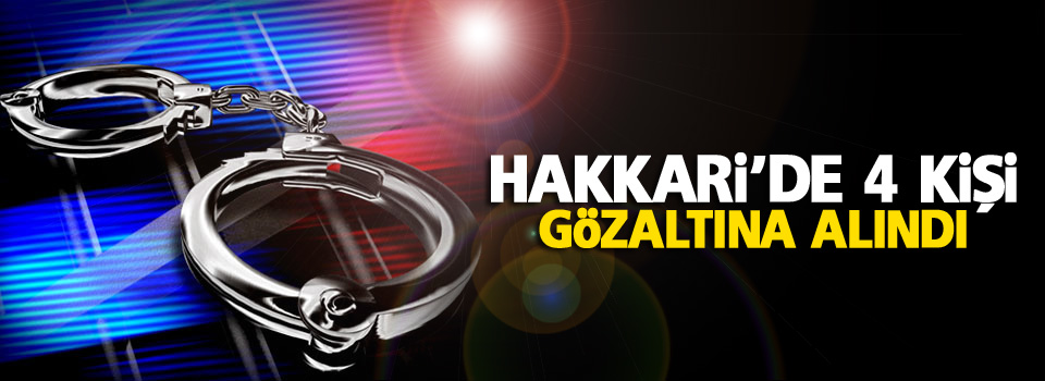 Hakkari'de 4 gözaltı