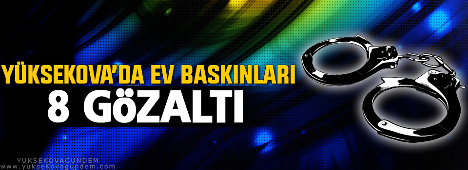 Yüksekova'da 8 Gözaltı