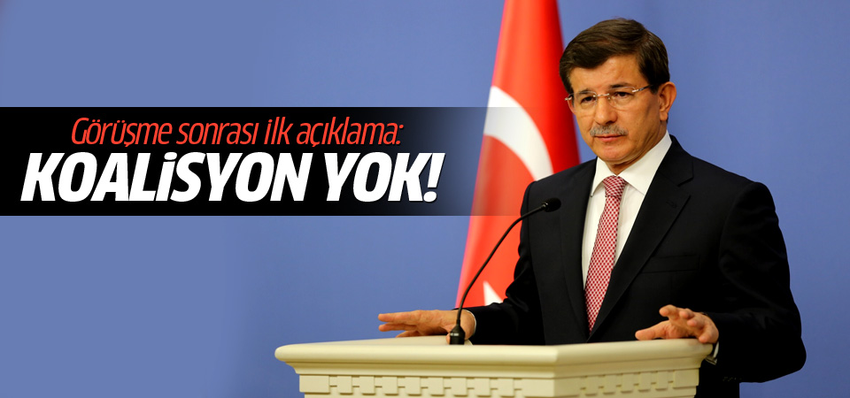 Davutoğlu ile Bahçeli görüşmesinden koalisyon çıkmadı