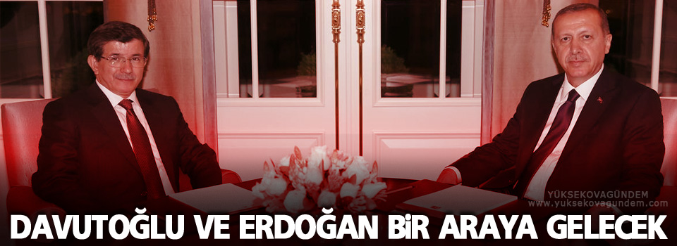 Davutoğlu Ve Erdoğan Bir Araya Gelecek