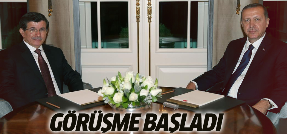 Erdoğan-Davutoğlu görüşmesi başladı