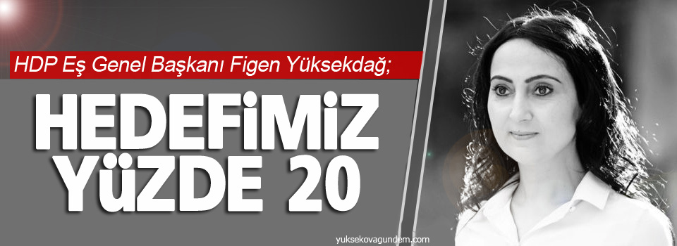 Yüksekdağ: Hedefimiz yüzde 20