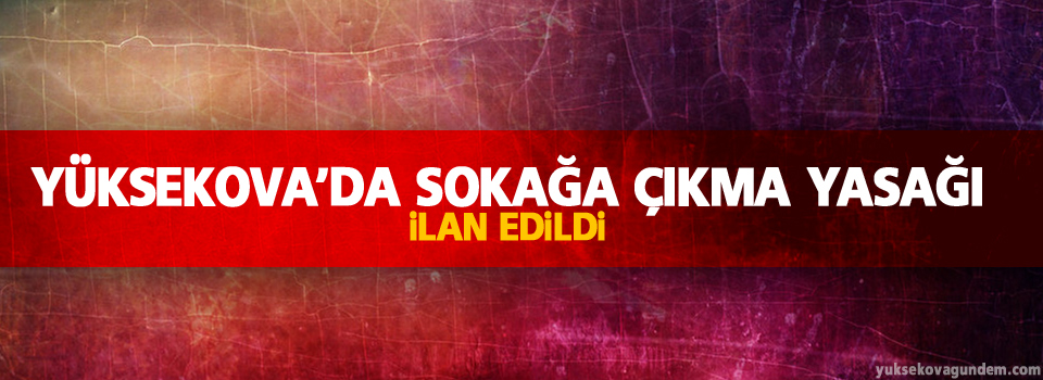 Yüksekova'da sokağa çıkma yasağı ilan edildi