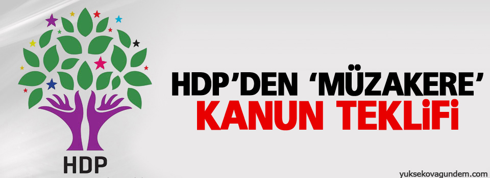 HDP'den 'Toplumsal Barışın İnşası İçin Müzakere' kanun teklifi