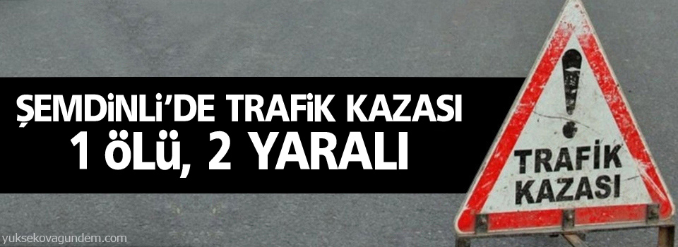 Şemdinli'de kaza: 1 ölü, 2 yaralı