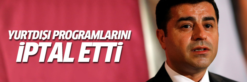 Demirtaş yurtdışı programını iptal etti