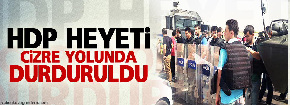 HDP heyeti Cizre yolunda durduruldu