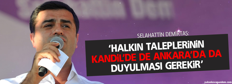 ‘Halkın taleplerinin Kandil’de de Ankara’da da duyulması gerekir’