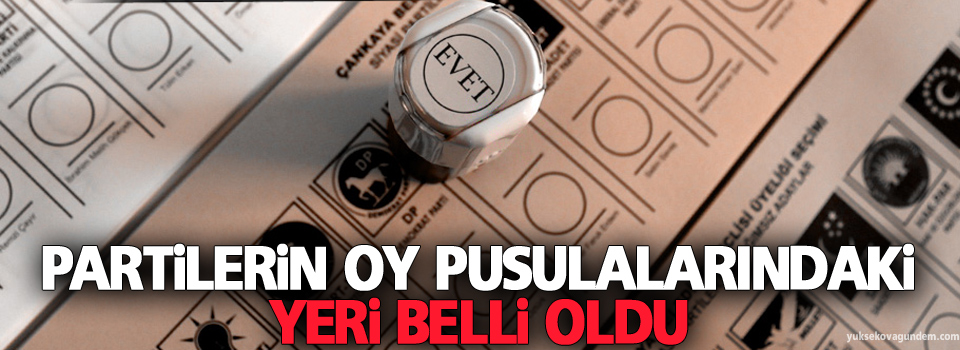 Partilerin oy pusulalarındaki yeri belli oldu