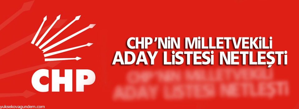 CHP’nin milletvekili aday listesi netleşti