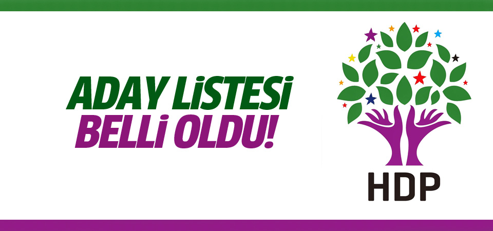 HDP'nin milletvekili aday listesi belli oldu