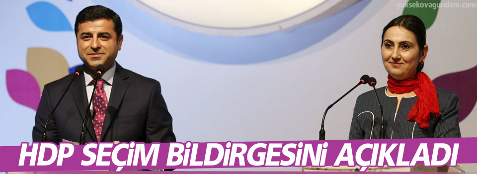 HDP seçim bildirgesini açıkladı