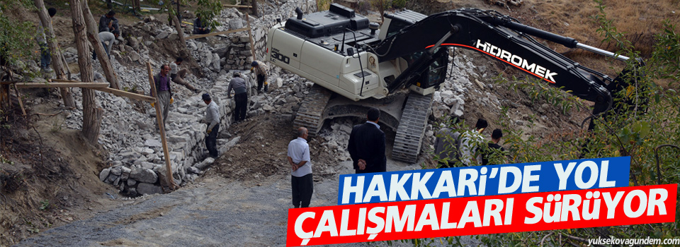 Hakkari'de Yol Çalışmaları Devam Ediyor