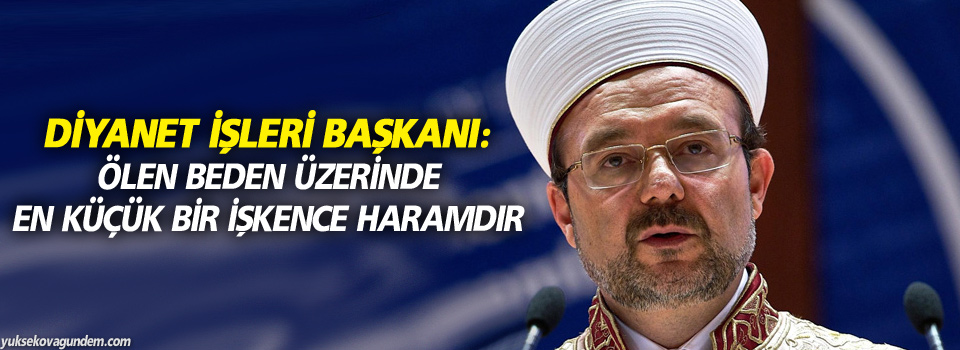 Diyanet İşleri Başkanı: Ölen beden üzerinde en küçük bir işkence haramdır