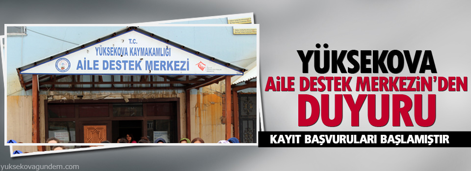 Aile Destek Merkezi Kurs Kayıtları Başladı