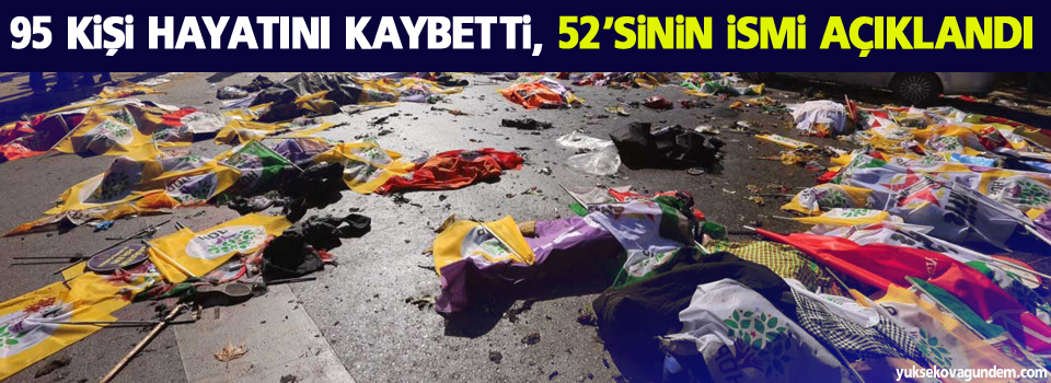 95 kişi hayatını kaybetti, 52’sinin ismi açıklandı