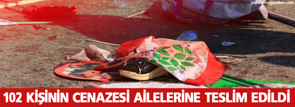 102 kişinin cenazesi ailelerine teslim edildi