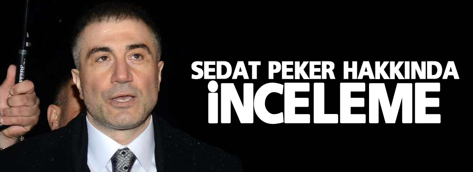 Sedat Peker hakkında inceleme başlatıldı