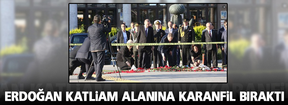 Erdoğan katliam alanına karanfil bıraktı