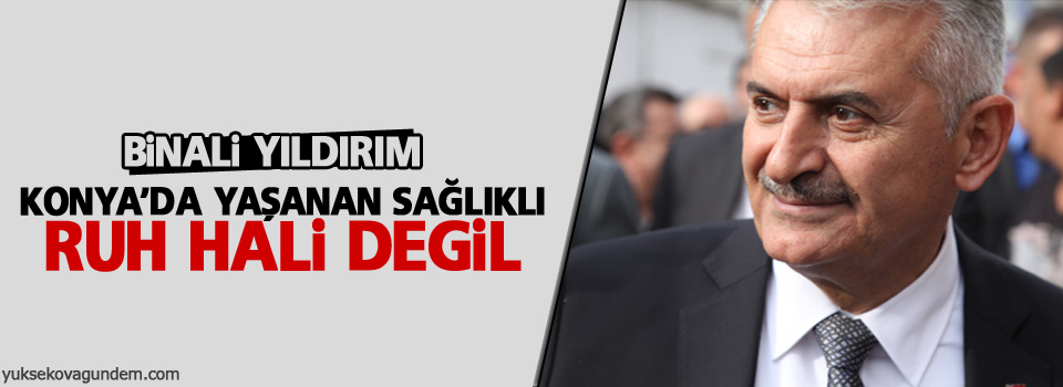 Yıldırım: Konya'da yaşanan sağlıklı ruh hali değil