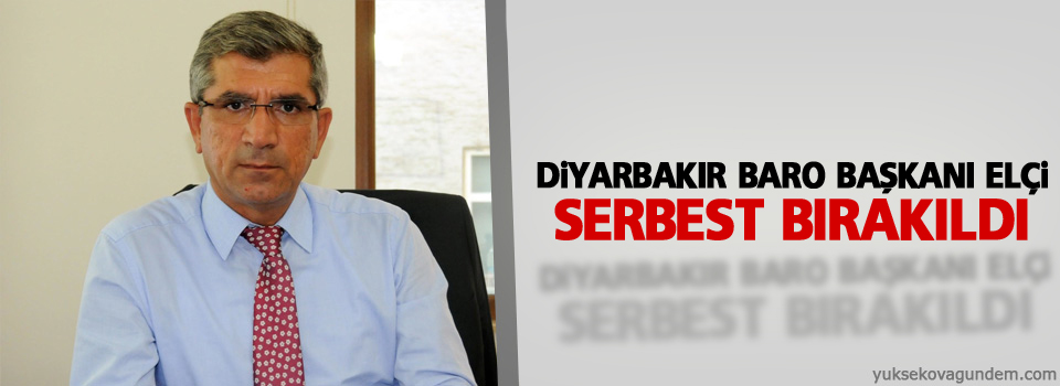 Diyarbakır Baro Başkanı Elçi serbest bırakıldı